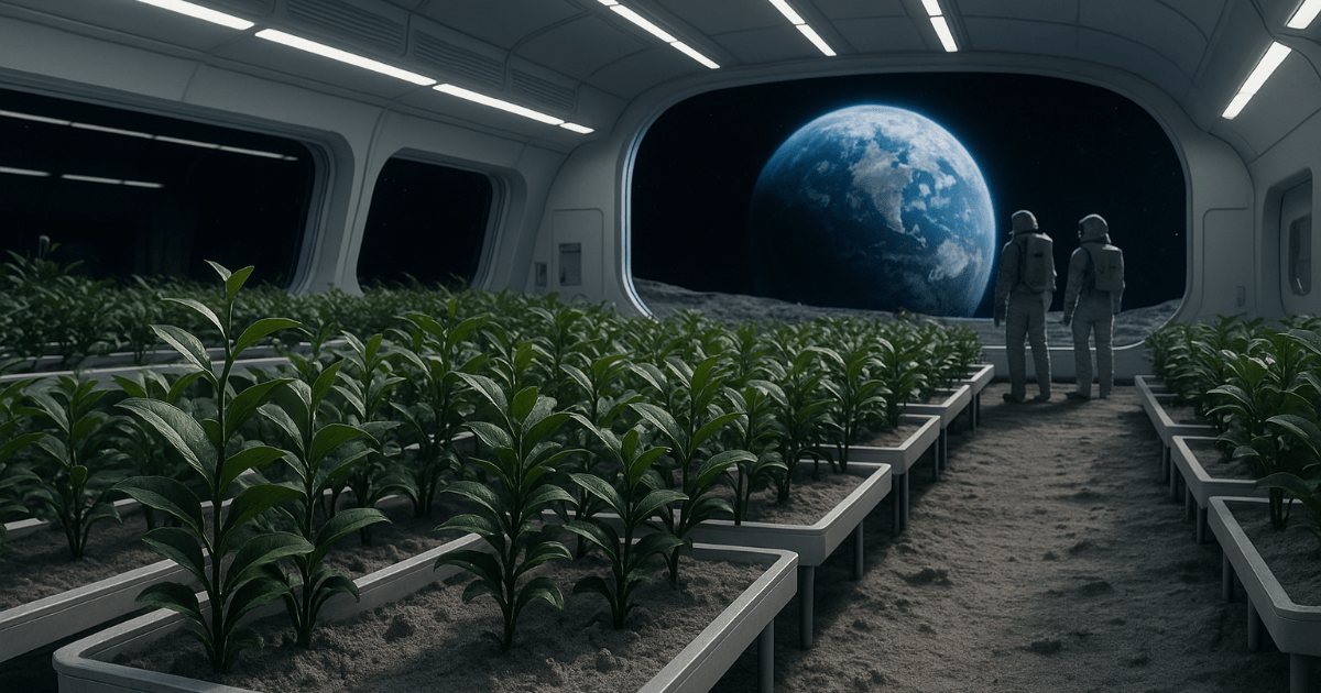 月面での茶栽培成功！宇宙での食料自給自足の未来を切り開く新たな一歩 — 月面農業と人間の暮らしのデザイン