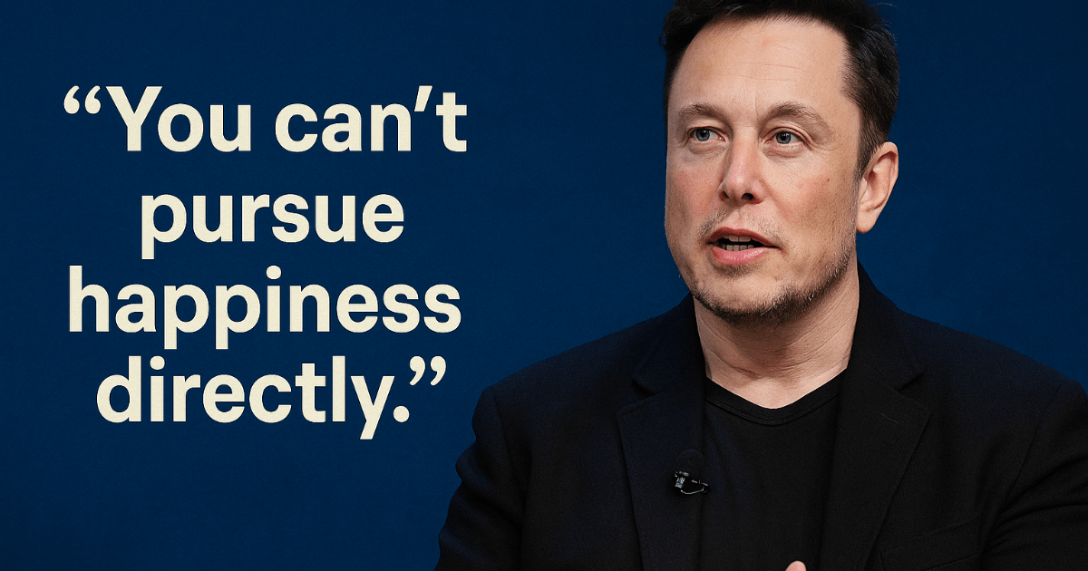 « Ne poursuivez ni le bonheur ni l'argent » : Les conditions d'entrepreneuriat pour « gagner par la valeur » selon Elon Musk