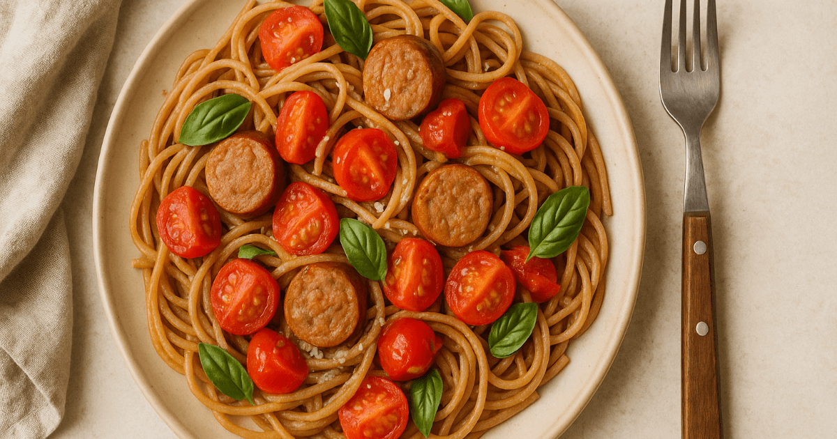 香肠和番茄全麦意大利面 — 兼具健康和满足感的日本餐桌改良完全指南 —