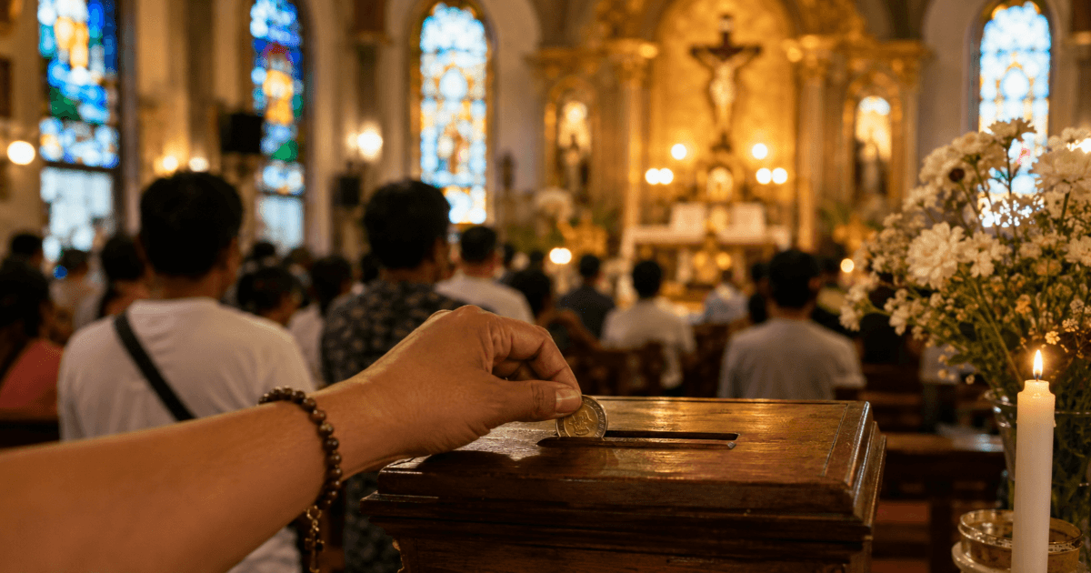 ¿Por qué las donaciones a la religión en Filipinas son aproximadamente el doble del promedio mundial?