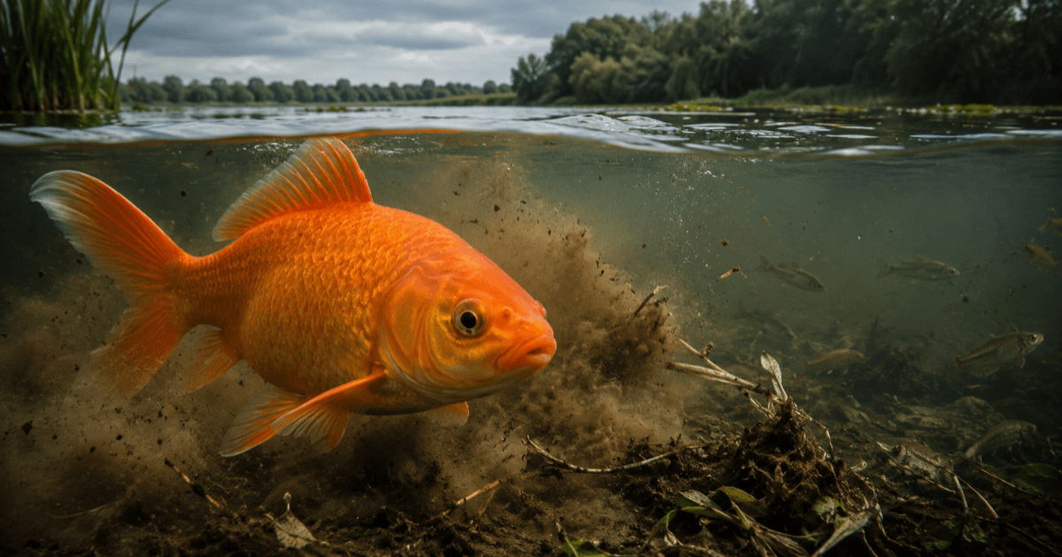 Süße Goldfische als „Eindringlinge“? Die erschreckende Realität, wenn sie in die Natur entlassen werden