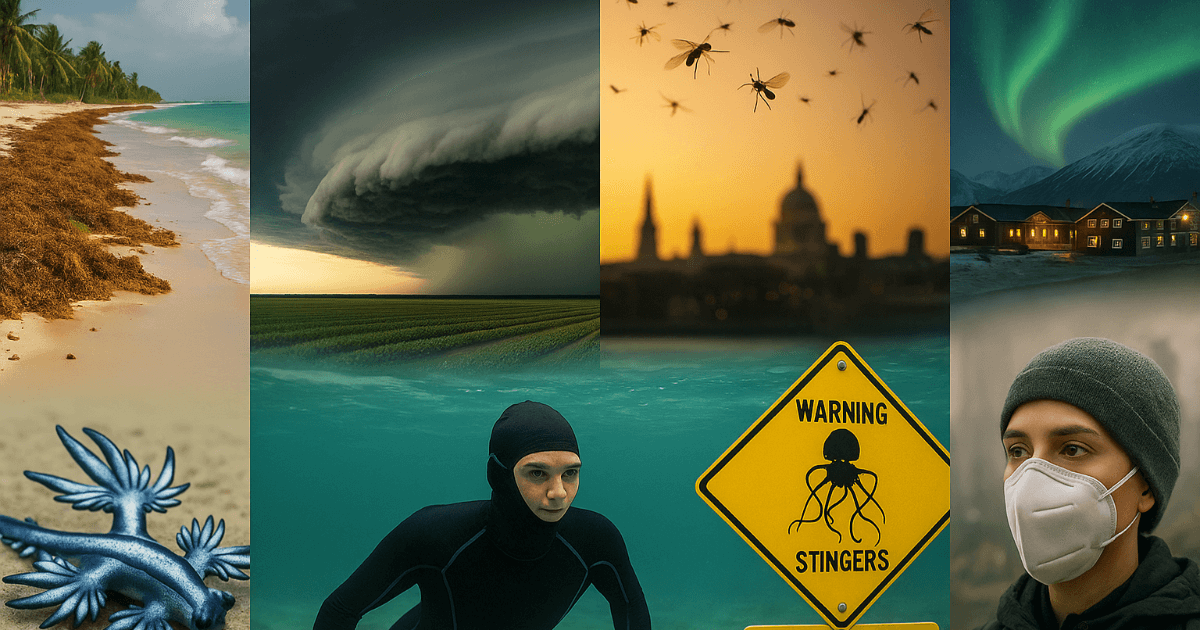 ¿Podrían arruinar tus vacaciones? Dragón azul y hormigas voladoras: cómo caminar en un “verano peligroso” - Medusas, humo y danzas en el cielo