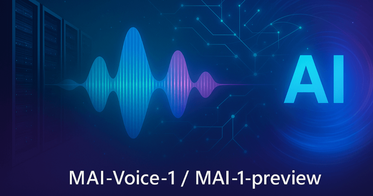 1GPU pour générer 1 seconde d'audio en 1 minute. Microsoft lance le coup d'envoi de son IA interne ─ Le "cœur" de Copilot sera-t-il internalisé ?