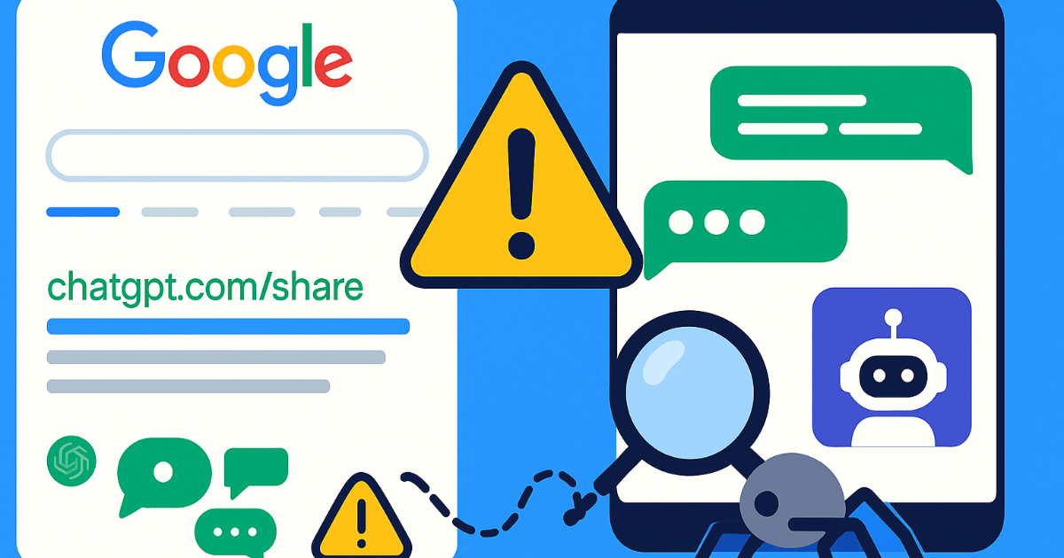 Les moteurs de recherche indexent-ils vos conversations ChatGPT ? Partager ≠ Sécurité : les chats ChatGPT indexés par Google révèlent les angles morts de la "confidentialité IA".
