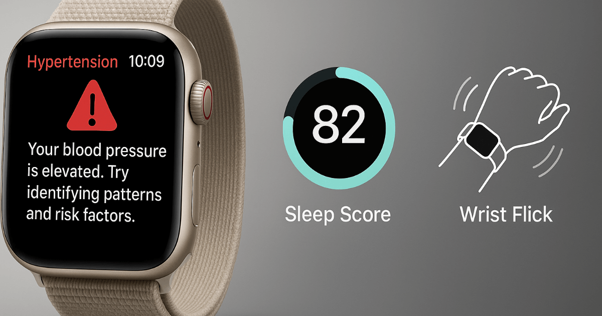Apple Watch "การอัปเดตสุขภาพที่แข็งแกร่งที่สุดในอดีต" ─ การแจ้งเตือนความดันโลหิตสูงและคะแนนการนอนหลับเปิดให้ใช้งานในรุ่นเก่า: ข้อมือเป็นประตูสู่การแพทย์