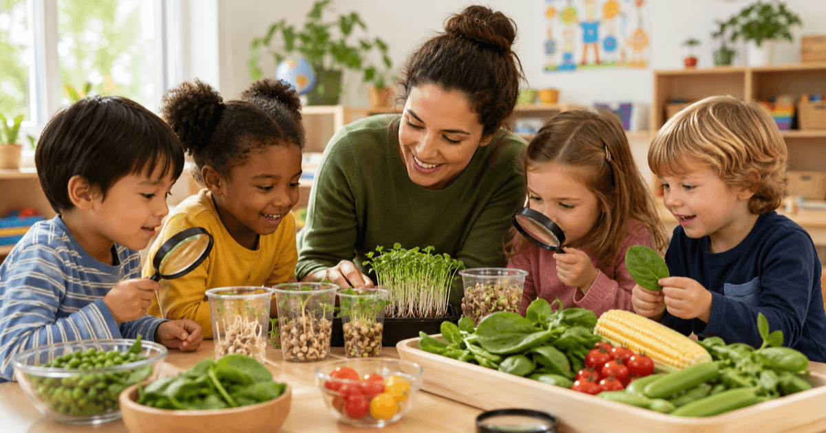 "Instead of 'Eat,' Let's 'Observe': Boosting Preschoolers' Scientific Skills and Vocabulary with Food-Based Education"