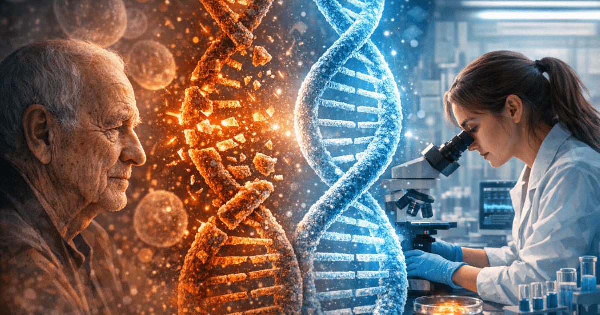 การซ่อมแซม DNA ที่เสียหายเปลี่ยนเป็น "ปุ่มเร่ง" ของความชรา