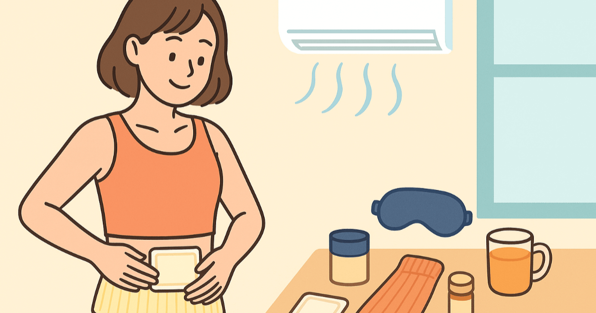 La tendance "natsu onkatsu" qui reste populaire même pendant les fortes chaleurs : les dessous des ceintures abdominales, des patchs chauffants d'été et des sous-vêtements thermiques qui sauvent du refroidissement dû à la climatisation.