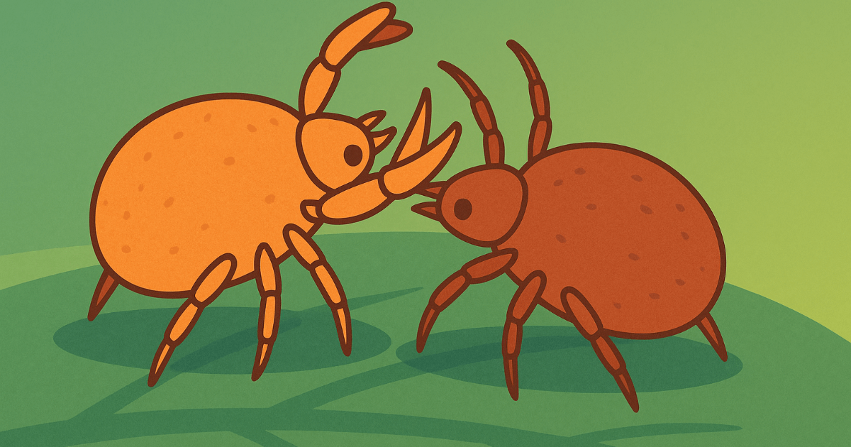 Small mites "eat" their rivals to win: Mating competition increases aggression, but they go easy on close relatives