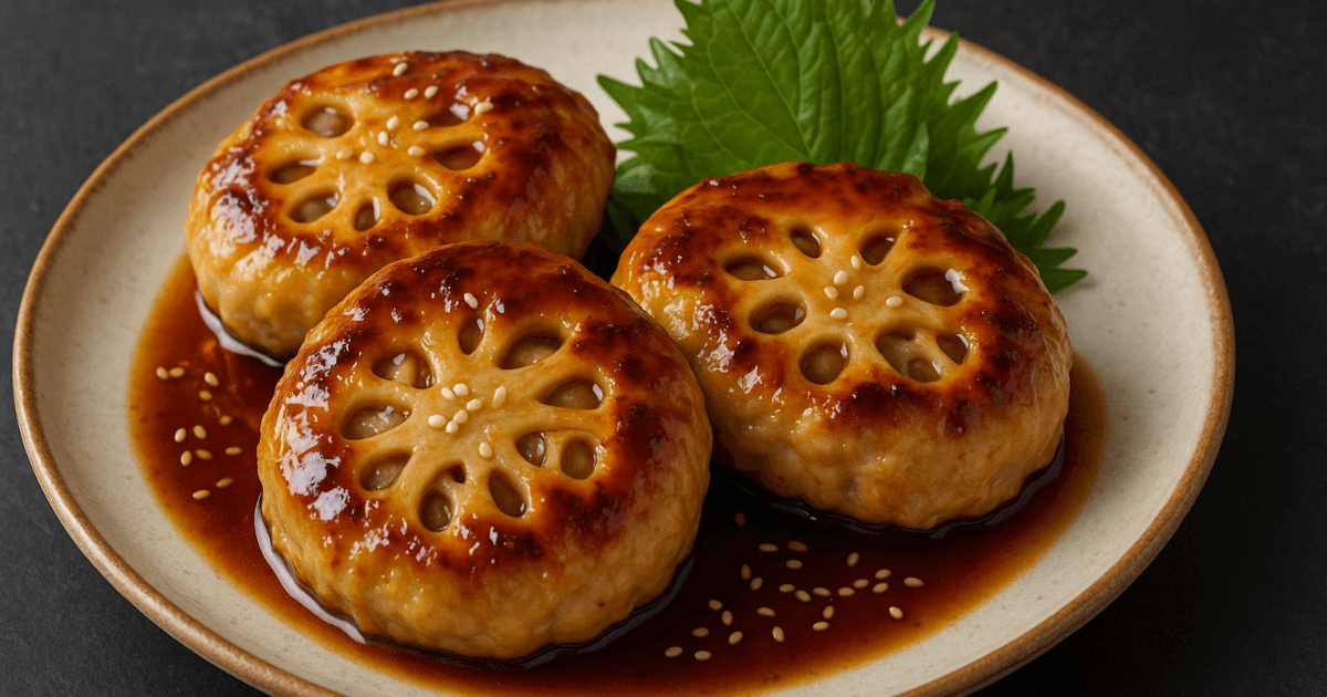 कमल ककड़ी से बनावट में सुधार: चिकन कीमा का फुवा-शाकी टेरीयाकी बर्गर