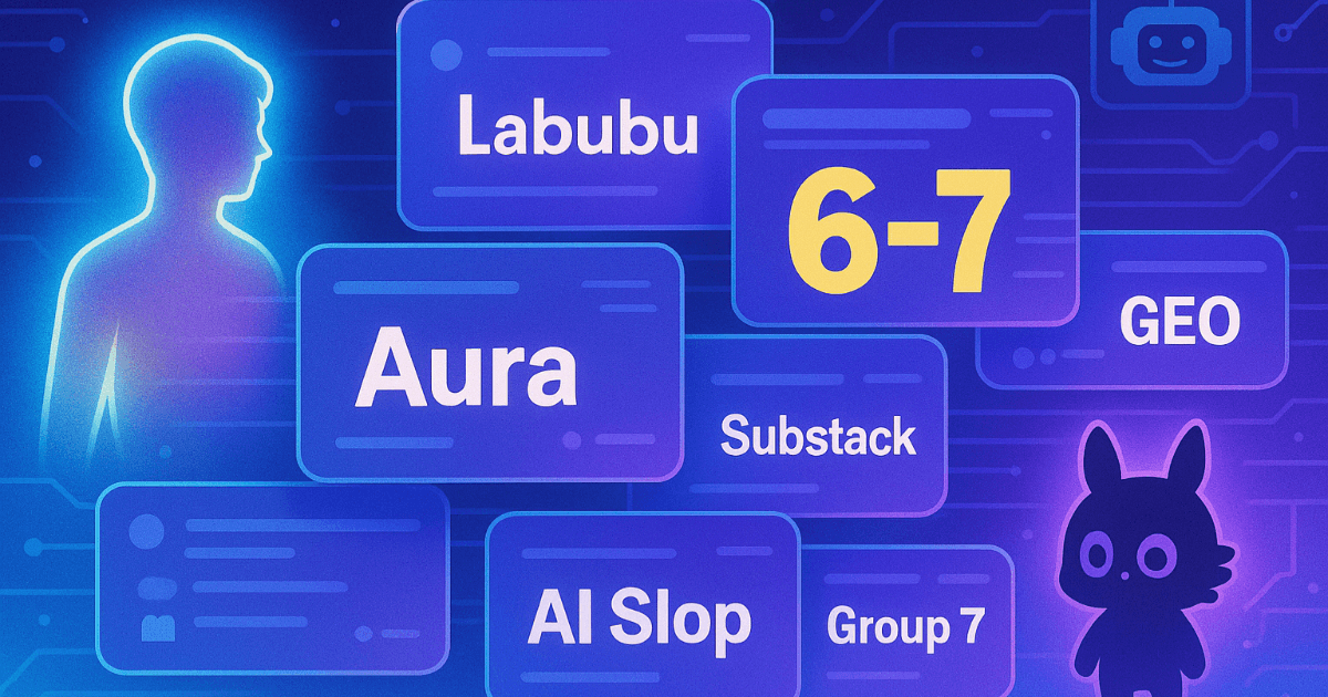 "L'aura" envahit le monde : des mèmes qui "buguent le cerveau" à la méfiance envers l'IA - récapitulatif des tendances sociales de 2025