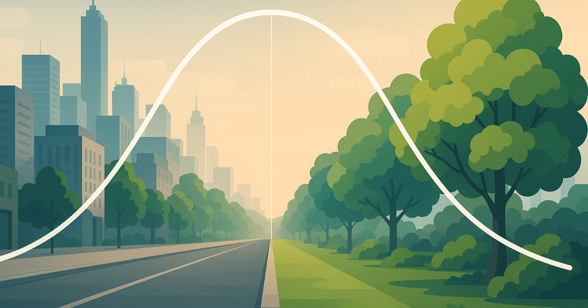 「緑の過剰」は逆効果？都市の緑は「多ければ良い」ではない — メンタルヘルスを最大化する“最適量”とは