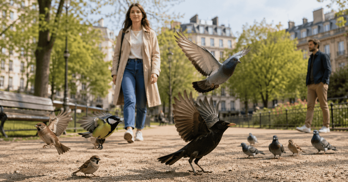 Können Tauben und Spatzen unterscheiden? Das Rätsel, warum Stadtvögel schneller vor Frauen fliehen