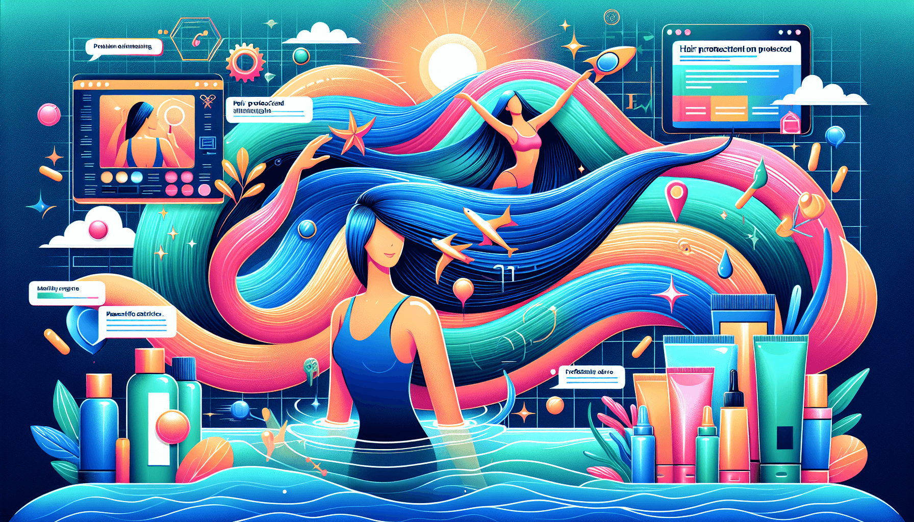 Gardez de beaux cheveux à la mer comme à la piscine ! Les dernières techniques pour protéger vos cheveux lors de la natation