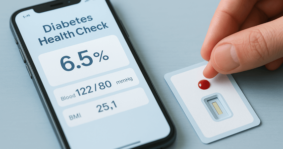 Diabetesdiagnose in 10 Minuten mit dem Smartphone! Ein Tropfen vom Finger × Smartphone = HbA1c. Die Untersuchung geht „vom Krankenhaus in die Hosentasche“.