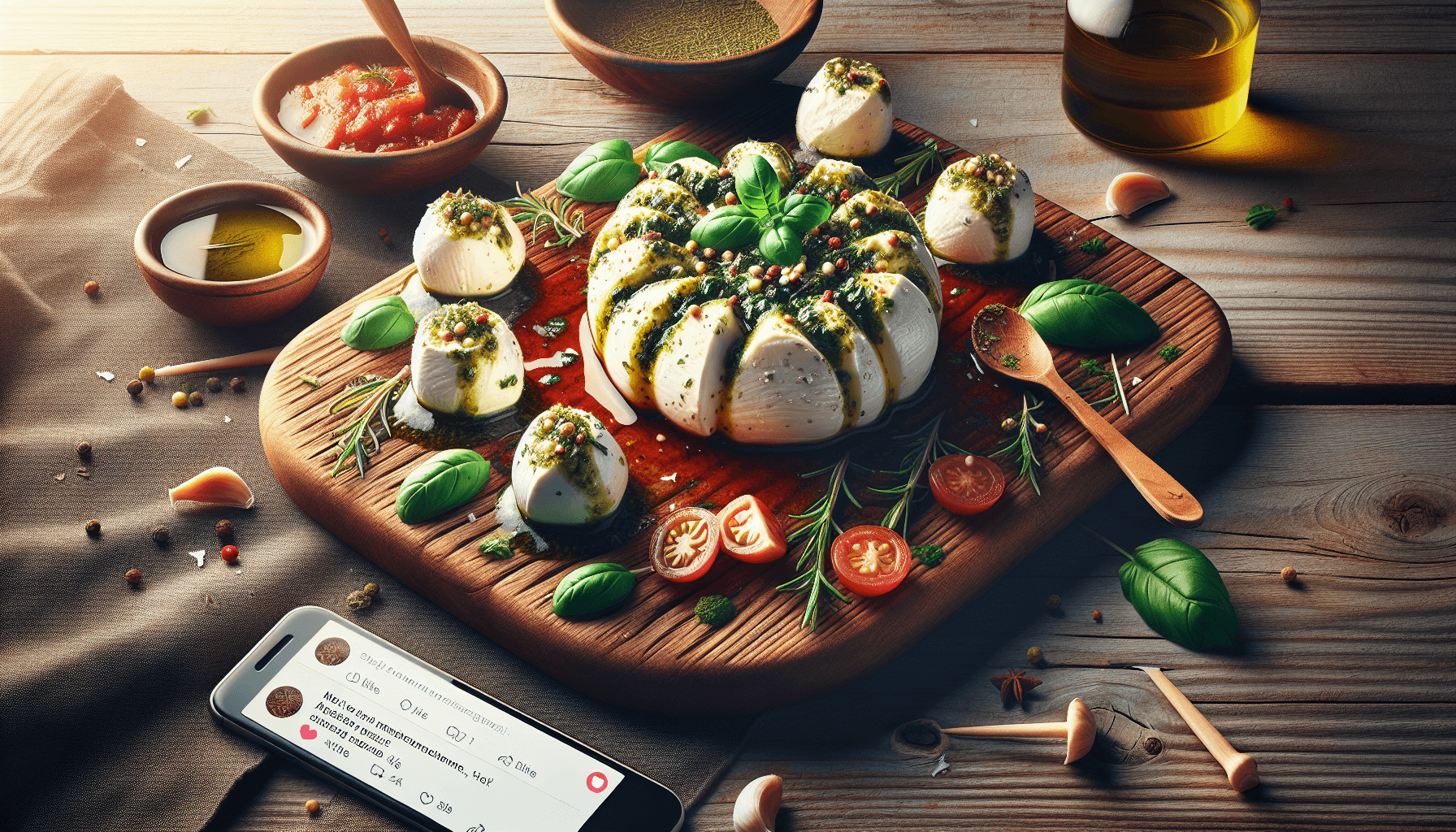 马苏里拉腌制：意大利风味前菜的简单食谱