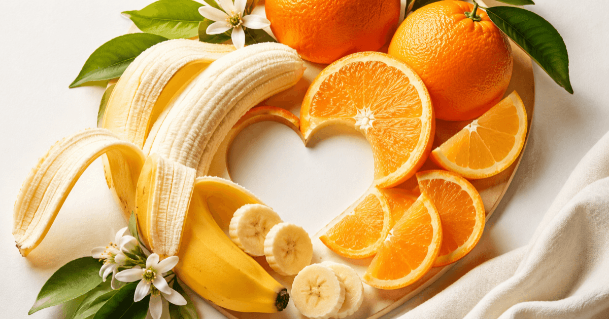Kalium in Bananen, Vitamin C in Orangen. Neue Erkenntnisse zur herzfreundlichen "richtigen Auswahl" von Lebensmitteln.
