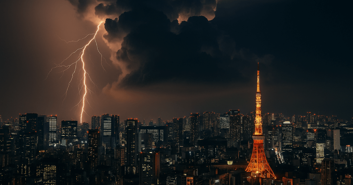 Des nuages d'orage développés se forment actuellement dans le centre de Tokyo. Soyez vigilant face aux "orages soudains" jusqu'à ce soir.