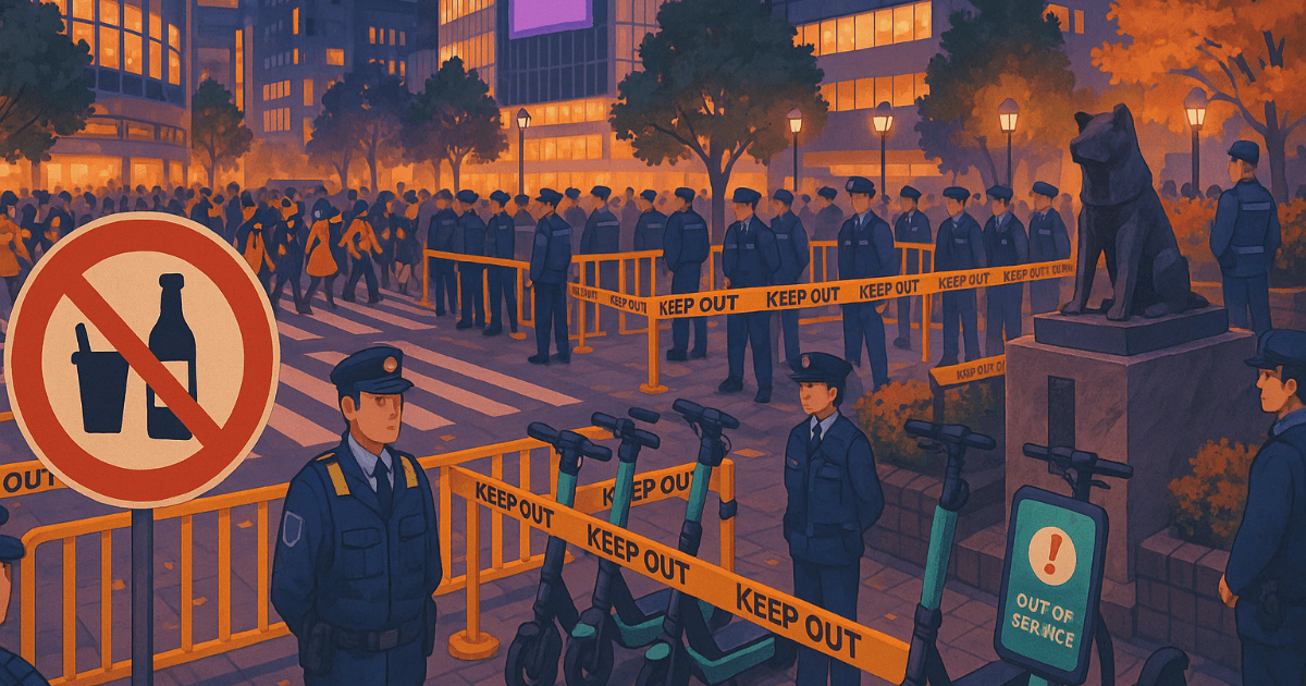 Shibuya Halloween: From "Self-Restraint" to "Coexistence"? One Year Since the Enforcement of the "Street Drinking Ban" Ordinance... The Current Status of Measures such as "125 Security Guards, Hachiko Closure, LUUP Suspension"