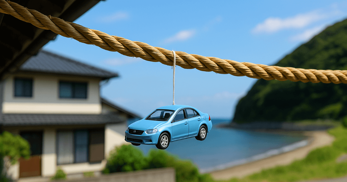 伝統と心温まる風習：お盆に家々につるされる「ミニカー」の意味とは