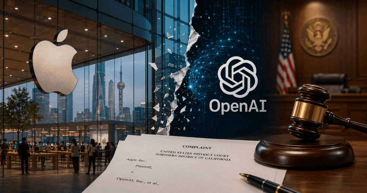 AppleがOpenAIを提訴 ― 蜜月から全面対決へ、AI端末を巡る「企業秘密」争奪戦